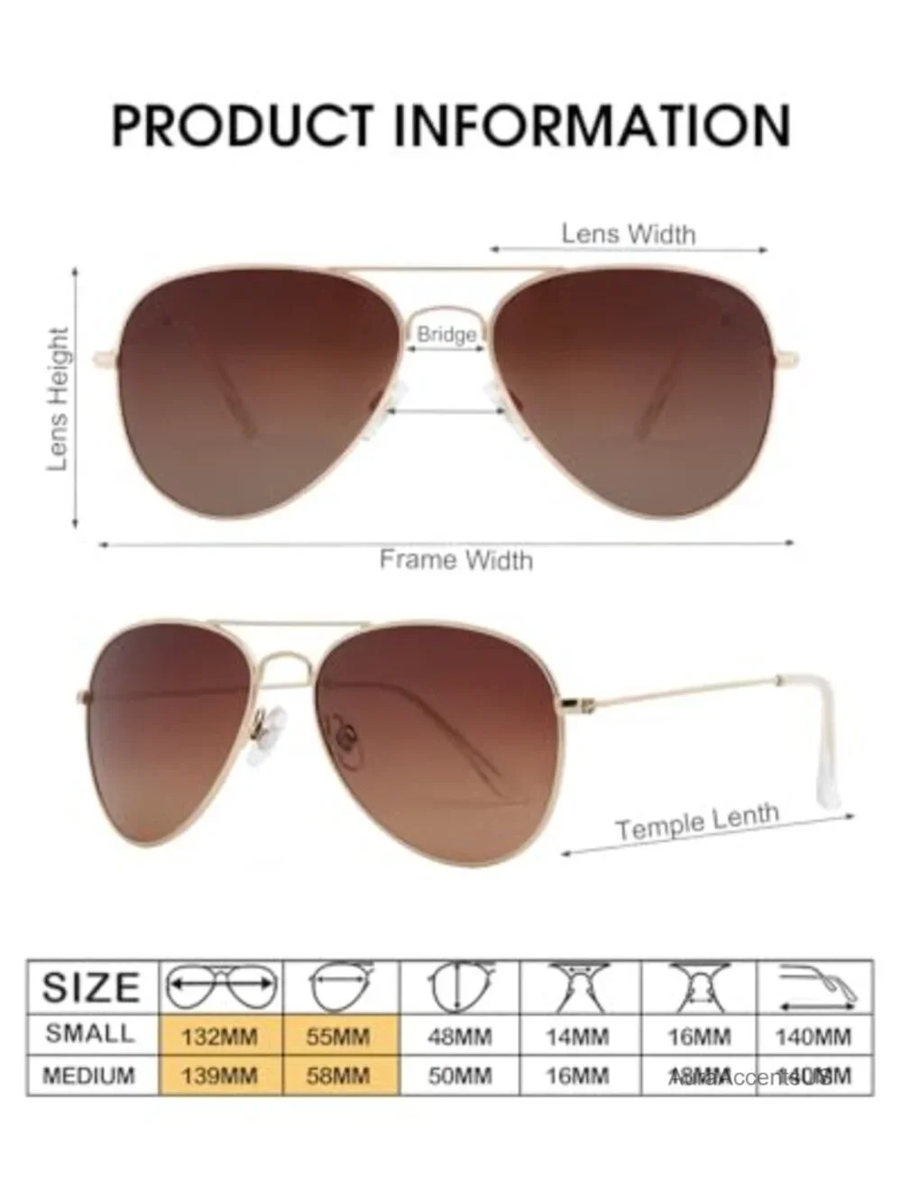 Polarized Aviator Sunglasses UV Protection Full Frame Classic Driving